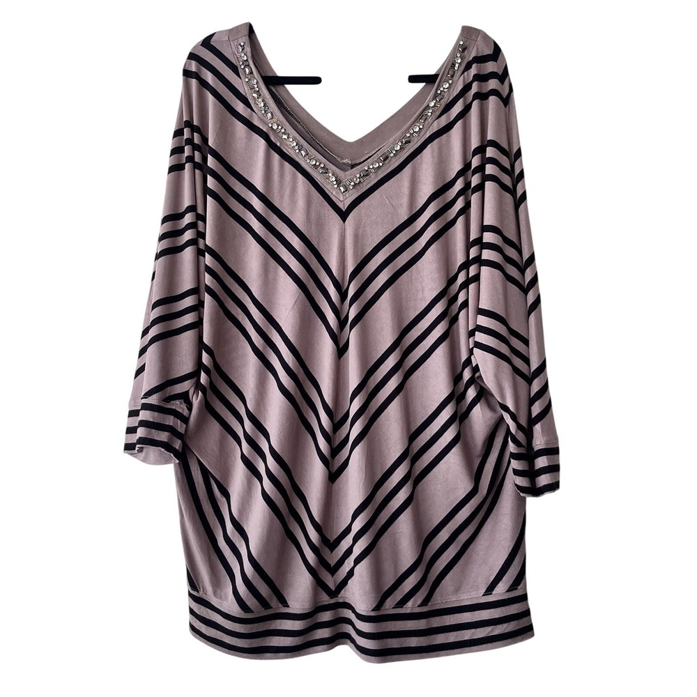Lane Bryant Womens Drop Shoulder Short Sleeve Blouse Size 18/20